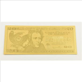 $20 Federal Reserve Note - 24K Gold Bank Note - Rare