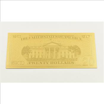 $20 Federal Reserve Note - 24K Gold Bank Note - Rare