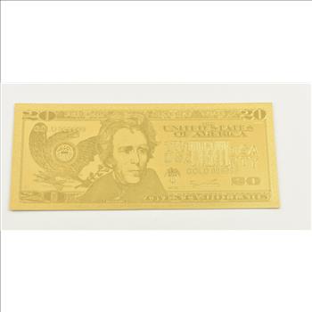$20 Federal Reserve Note - 24K Gold Bank Note - Rare