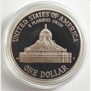 2000 Library Of Congress Commemorative Proof Silver Dollar w/ Box & COA