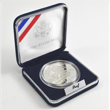 2000 Library Of Congress Commemorative Proof Silver Dollar w/ Box & COA