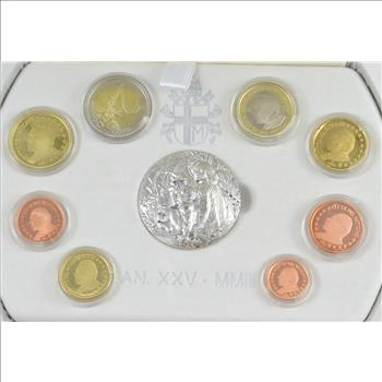 2003 Vatican City Pope Giovanni Paolo II 8 Coin Commemorative Box Set - With Medal, Box & Paper - OGP