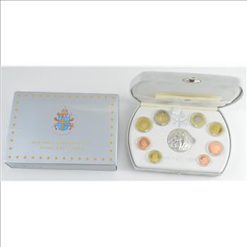 2003 Vatican City Pope Giovanni Paolo II 8 Coin Commemorative Box Set - With Medal, Box & Paper - OGP