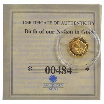 2009 History of America/Declaration of Independence Gold Proof Coin, 585 /EB68