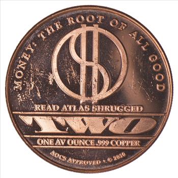 2011 One Oz. .999 Fine Copper Proof D'Anconia Round