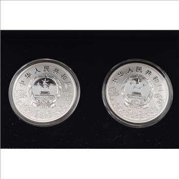2012 China 10 Yuan - Peking Opera Facial Mask - 1 Oz Silver Commemorative 2 Coin Set - Box & COA