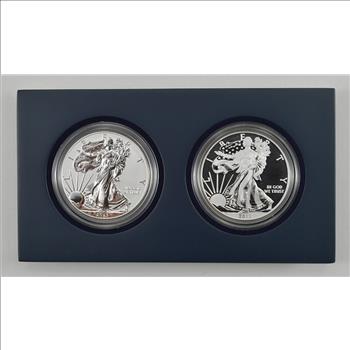 2013 West Point Reverse Proof & Enhanced Uncirculated American Eagle Two-Coin Silver Set