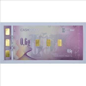 2016 Karat Pay .6 Gram Fine Gold - Cash Gold Certificate