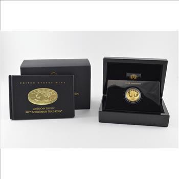 2017-W $100 American Liberty 225th Anniversary .999 Fine Gold Coin - Proof - Box & COA
