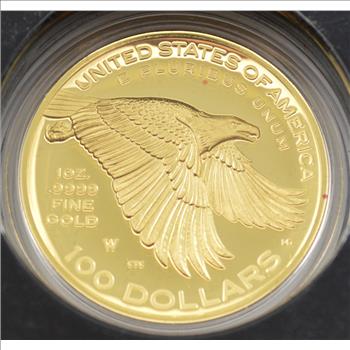 2017-W $100 American Liberty 225th Anniversary .999 Fine Gold Coin - Proof - Box & COA