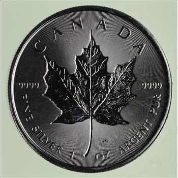 2018 Canadian Maple Leaf 5 Dollar 1 Oz. Silver Coin - Incused Maple Lead Design - One Troy Ounce .9999 Fine Silver