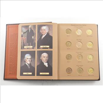 22 Coins Presidential Dollar Collection 2007-2011 - Album Set Partially Complete With Proof