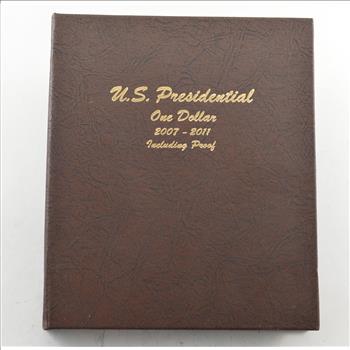 22 Coins Presidential Dollar Collection 2007-2011 - Album Set Partially Complete With Proof