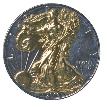 24K GOLD - 2010 American Silver Eagle - 24K Gold Plated - Beauitful