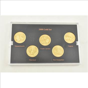 24K GOLD PLATED 2000 State Quarter Set - AWESOME