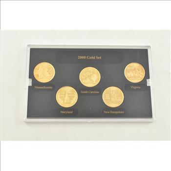 24K GOLD PLATED 2000 State Quarter Set - AWESOME