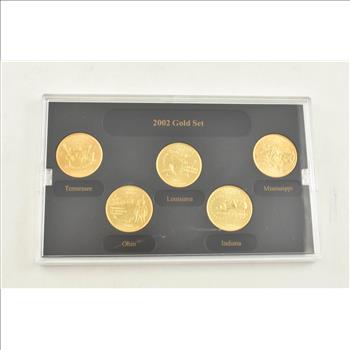 24K GOLD PLATED 2002 State Quarter Set - AWESOME