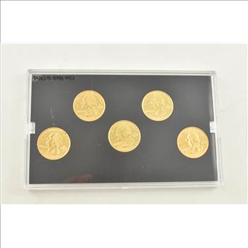 24K GOLD PLATED 2002 State Quarter Set - AWESOME