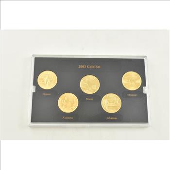 24K GOLD PLATED 2003 State Quarter Set - AWESOME