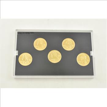24K GOLD PLATED 2003 State Quarter Set - AWESOME