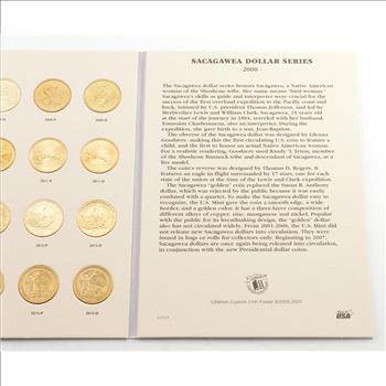 32 Coins Sacagawea Dollar Collection 2000-2015 - Album Set Complete
