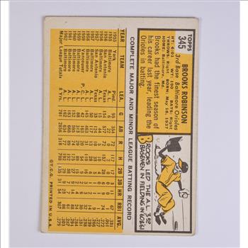 #345 Topps 1963 Brooks Robinson - Baltimore Orioles