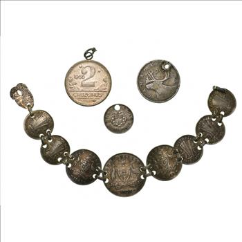 35 GRAMS WORLD SILVER COIN COLLECTION LOT SET HOLED