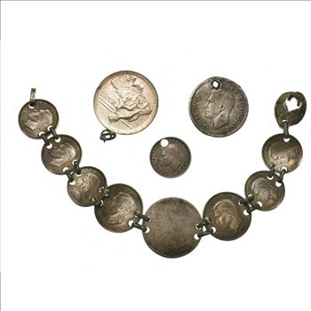 35 GRAMS WORLD SILVER COIN COLLECTION LOT SET HOLED