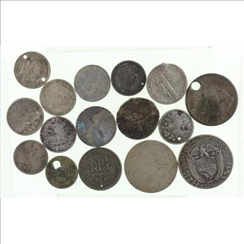 35.8 GRAMS WORLD SILVER COIN COLLECTION LOT SET HOLED