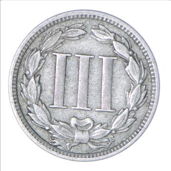 ***3***THREE***Cent*** - 1870 Three Cent Nickel Piece - Tough to Find