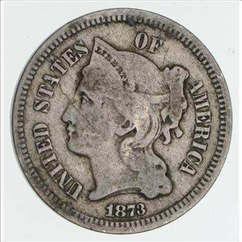 ***3***THREE***Cent*** - 1873 Three Cent Nickel Piece - Tough to Find