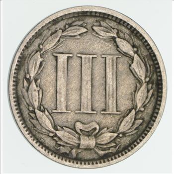 ***3***THREE***Cent***1867 - 3 Cent Piece Copper Nickel - Neat