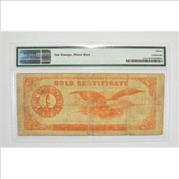 $500 1922 U.S Gold Certificate Large Note - Graded PMG - 15 Choice Fine Fr# 1217