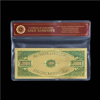 $5,000 United States - Beautiful - Tribute Bank Note