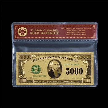 $5,000 United States - Beautiful - Tribute Bank Note