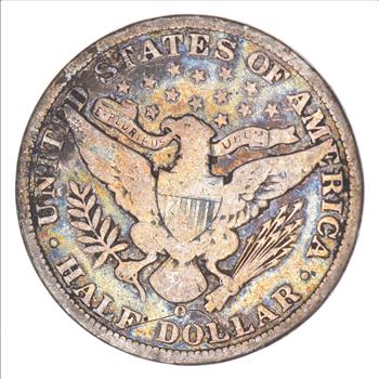 50c United States Coin - 1906-O Liberty Barber 90% Silver US Half Dollar