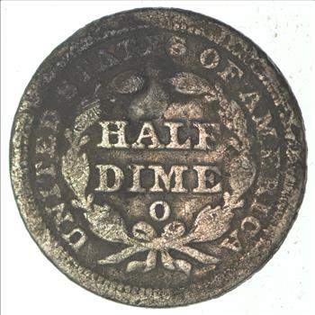 5c ***1/2 Dime HALF** - 1853-O Seated Liberty Half Dime - Early American Type Coin