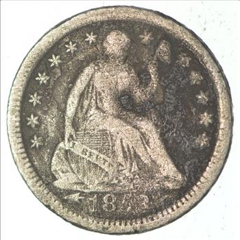 5c ***1/2 Dime HALF** - 1853-O Seated Liberty Half Dime - Early American Type Coin