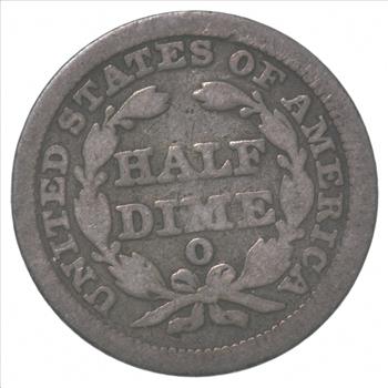 5c ***1/2 Dime HALF** - 1853-O Seated Liberty Half Dime - Early American Type Coin