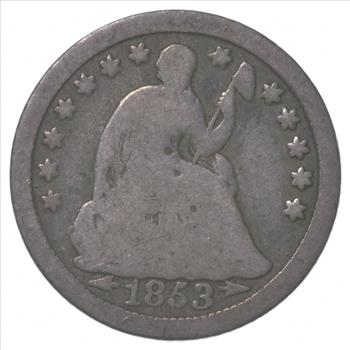 5c ***1/2 Dime HALF** - 1853-O Seated Liberty Half Dime - Early American Type Coin