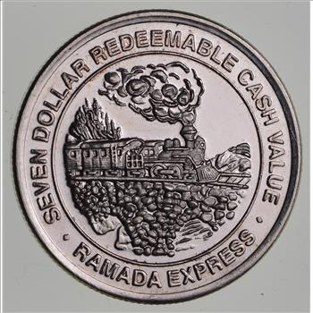 $7.00 Ramada Express Laughlin Nevada .65 troy oz .999 Fine Silver Casino Token