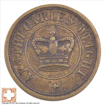 Apothecaries Weight Token One Dram 3J