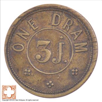Apothecaries Weight Token One Dram 3J