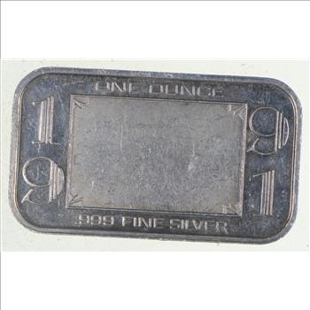 Art Bar - Merry Christmas 1991 1 Oz. .999 Silver - One Troy Ounce