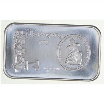 Art Bar - Thanksgiving 1973 1 Oz. .999 Silver - One Troy Ounce