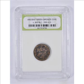 AUTHENTIC - Ancient Greek Bronze Coin - c. 400 BC-300AD - Historic Coin!