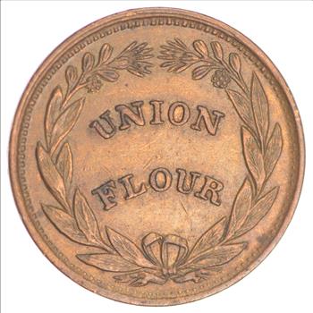 Authentic Civil War Token - 1863 D.L. Wing Union Flour