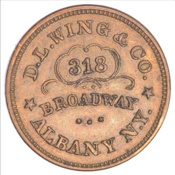 Authentic Civil War Token - 1863 D.L. Wing Union Flour