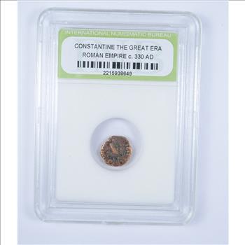 AUTHENTIC - Constantine The Great Era Roman Empire circ 330 AD - Historic Coin!