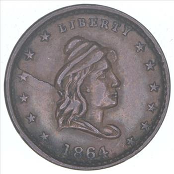 Authentic ORIGINAL Civil War Token - 1864 Our Army